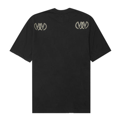 TWIN M'$ LOUNGE TEE IN CAVIAR