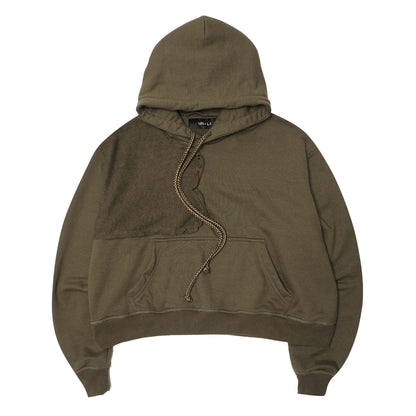 DECONSTRUCTED HOODIE IN OLIVE