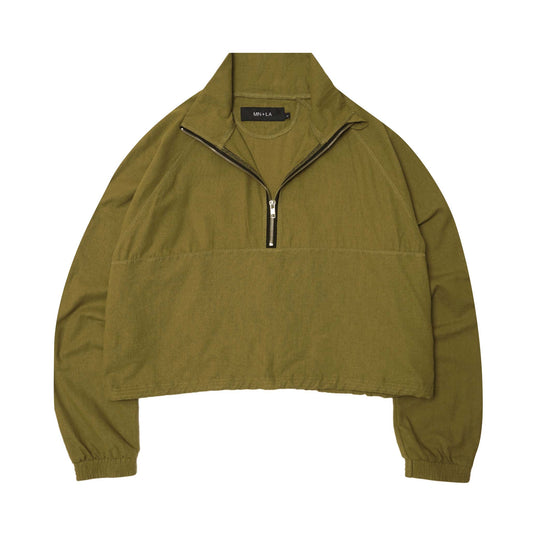 LINEN QUARTER ZIP L/S TEE V2 IN VERDUN