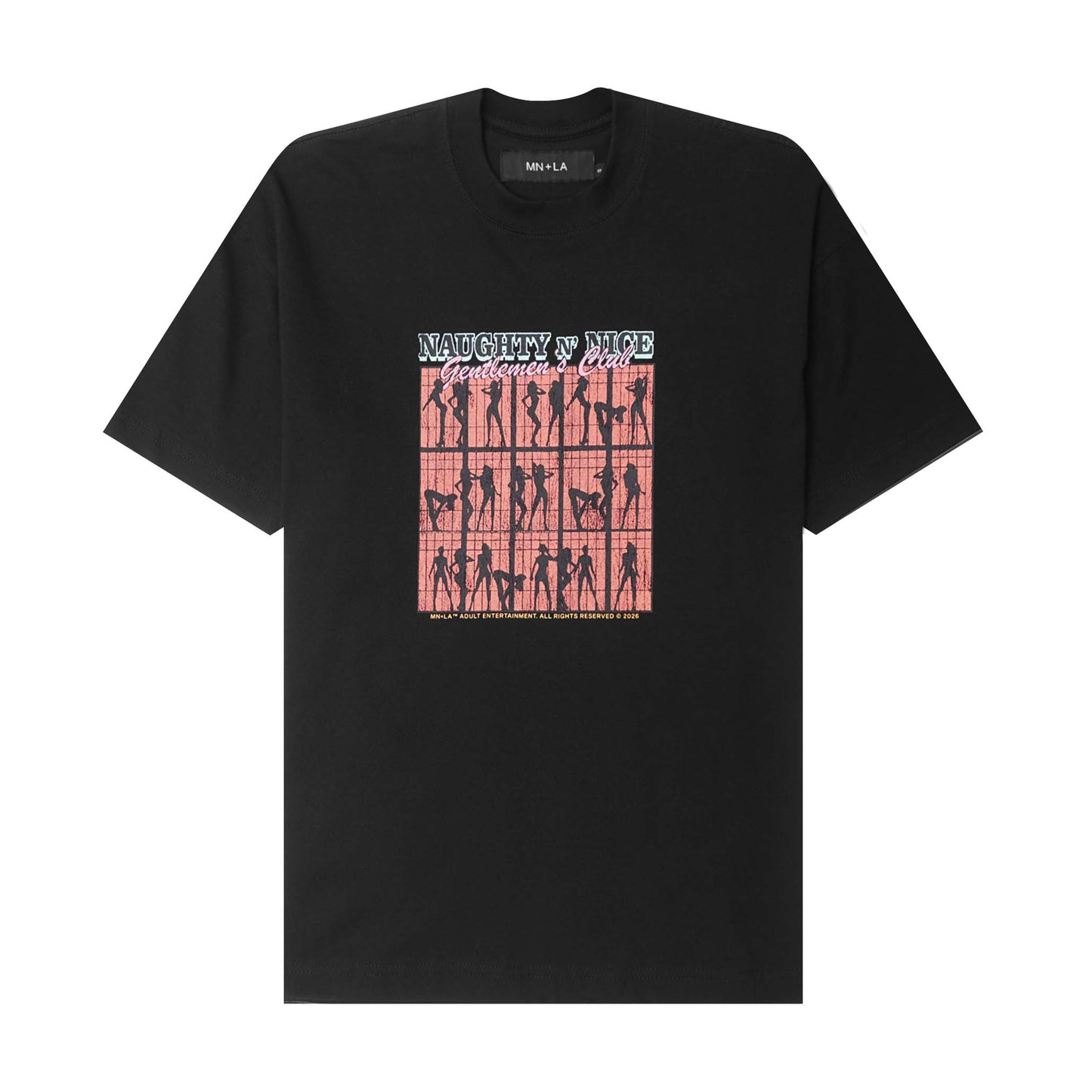 “RED LIGHT” TEE IN CAVIAR