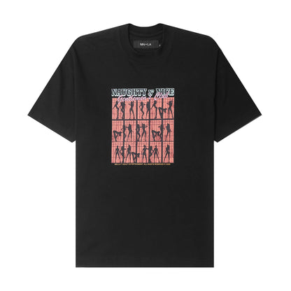 “RED LIGHT” TEE IN CAVIAR