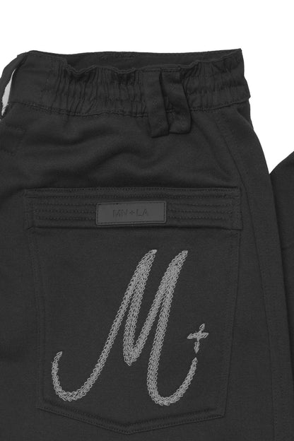 "IRON CROSS" PHAT PANTS IN CAVIAR