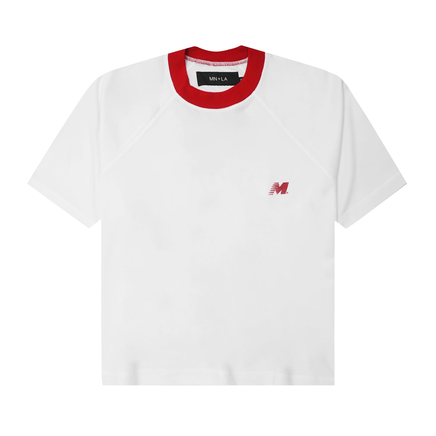 "ARE WE THERE YET?" TEE IN WHITE/RARRI RED