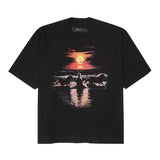 "HORSE POWER" TEE IN ANTHRACITE