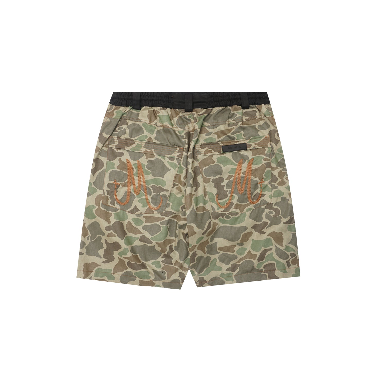 M+ DOUBLE KNEE PHAT SHORTS IN DUCK CAMO