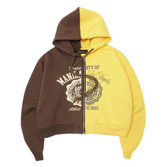 MN+LA™ SPLIT HOODIE IN WOOD/MUSTARD