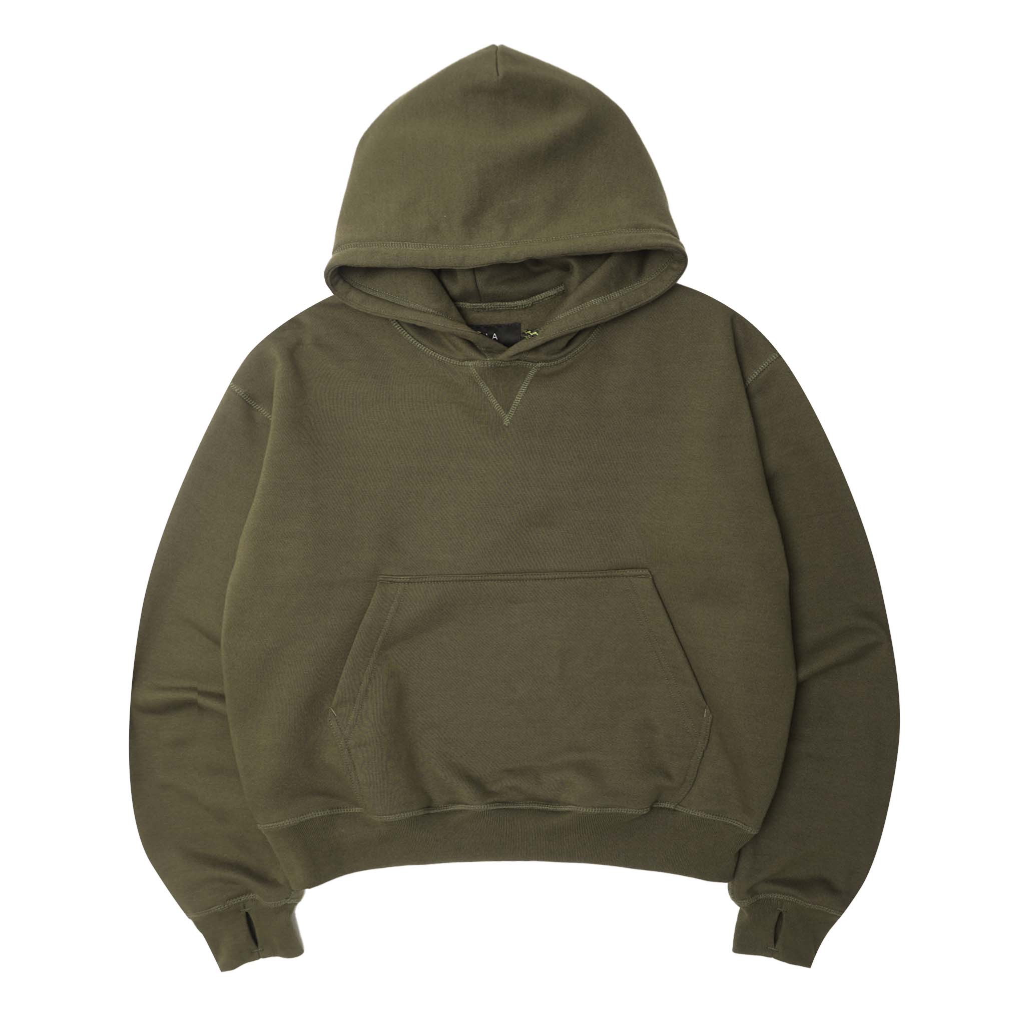 MILITIA HOODIE IN OLIVE – MN+LA