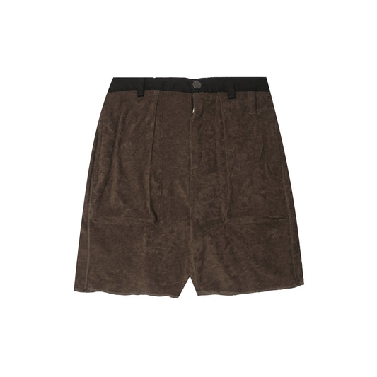 M+ OVERPOCKET TOWEL PHAT SHORTS IN WOOD