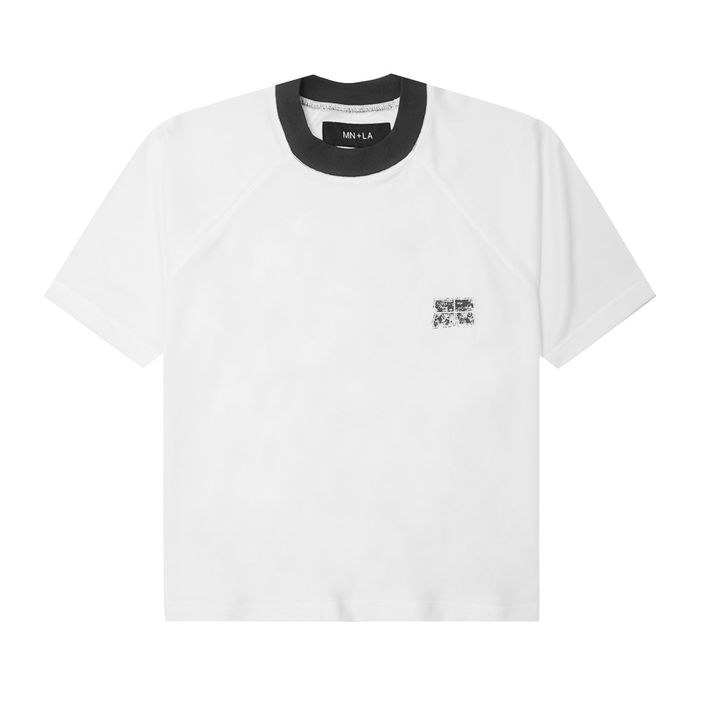 "33" TEE IN WHITE/CHARCOAL GREY