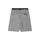 DOUBLE KNEE PHAT SHORTS IN STONE GREY