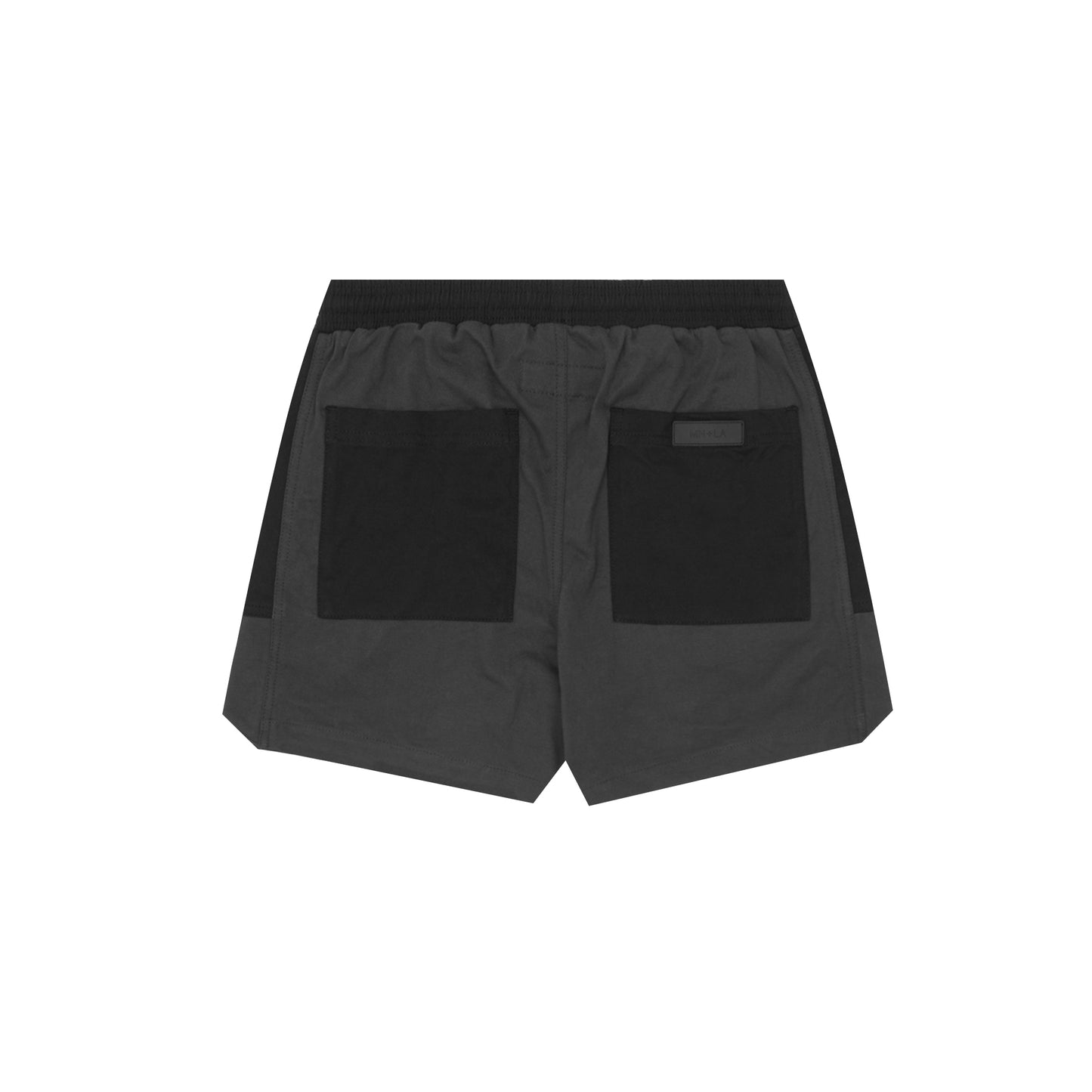 STRIDE SHORTS IN CHARCOAL GREY/CAVIAR