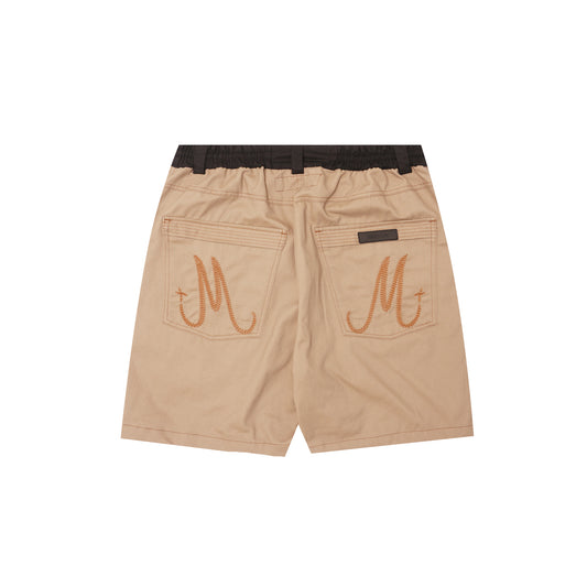 M+ DOUBLE KNEE PHAT SHORTS IN DUNE