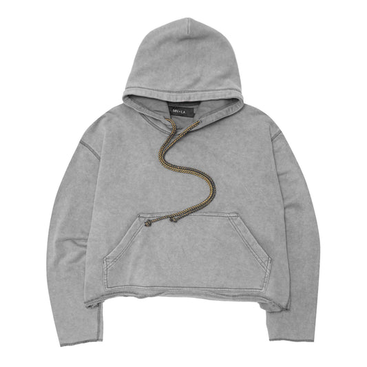 CUTOFF HOODIE IN CEMENT