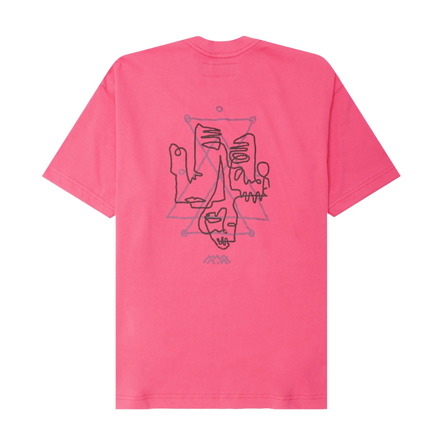 "VISAGES" ULTRA HEAVY TEE IN STATIC PINK