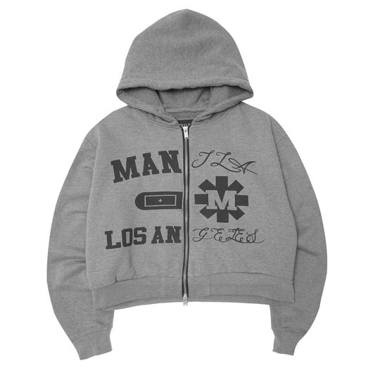 MN+LA™ SPLIT HOODIE IN HEATHER GREY