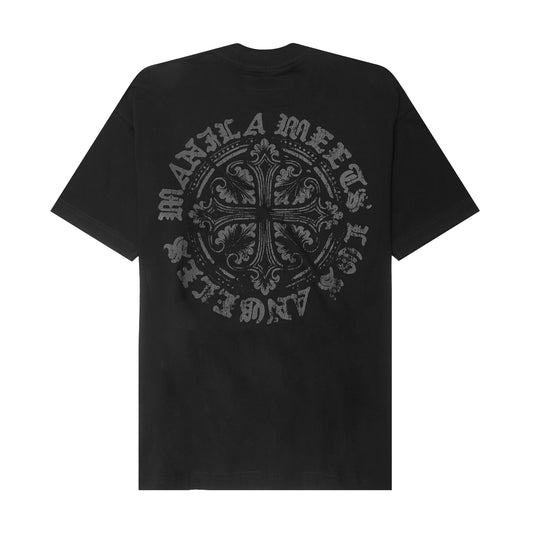 "IRON CROSS" TEE IN ANTHRACITE
