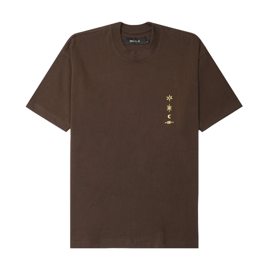 "ETERNAL RYTHM" ULTRA HEAVY TEE IN WOOD