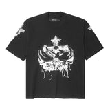 "WINGS OF REDEMPTION" TEE IN ANTHRACITE