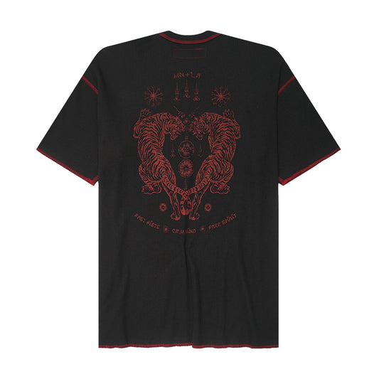 "FCF" WAFFLE TEE IN ANTHRACITE