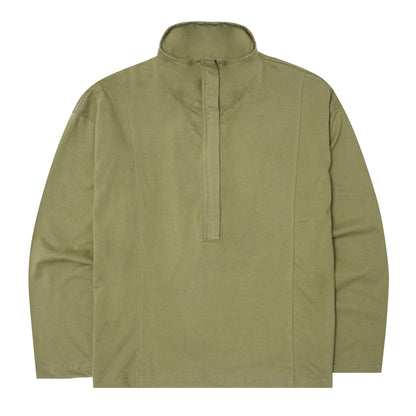 QUARTER ZIP L/S TEE IN OLIVE