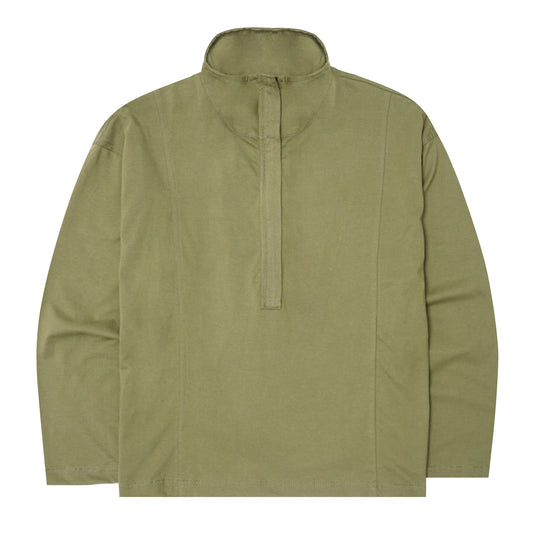 QUARTER ZIP L/S TEE IN OLIVE