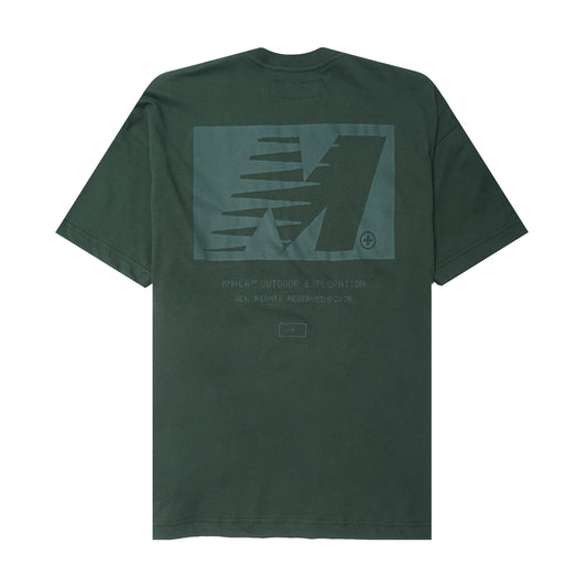 "OUTDOOR EXPLORATION" TEE IN FOREST GREEN