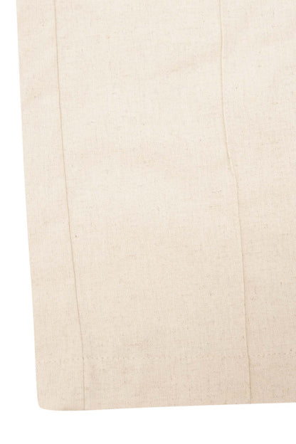 LINEN PLEATED WIDE PANTS IN OAT/OLIVE
