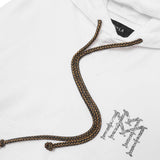 "THORN M'$" HOODIE IN WHITE