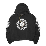 "DIGITAL SACRED HEART" HOODIE IN CAVIAR