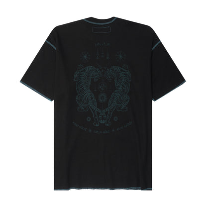 "FCF" WAFFLE TEE IN ANTHRACITE/JADE