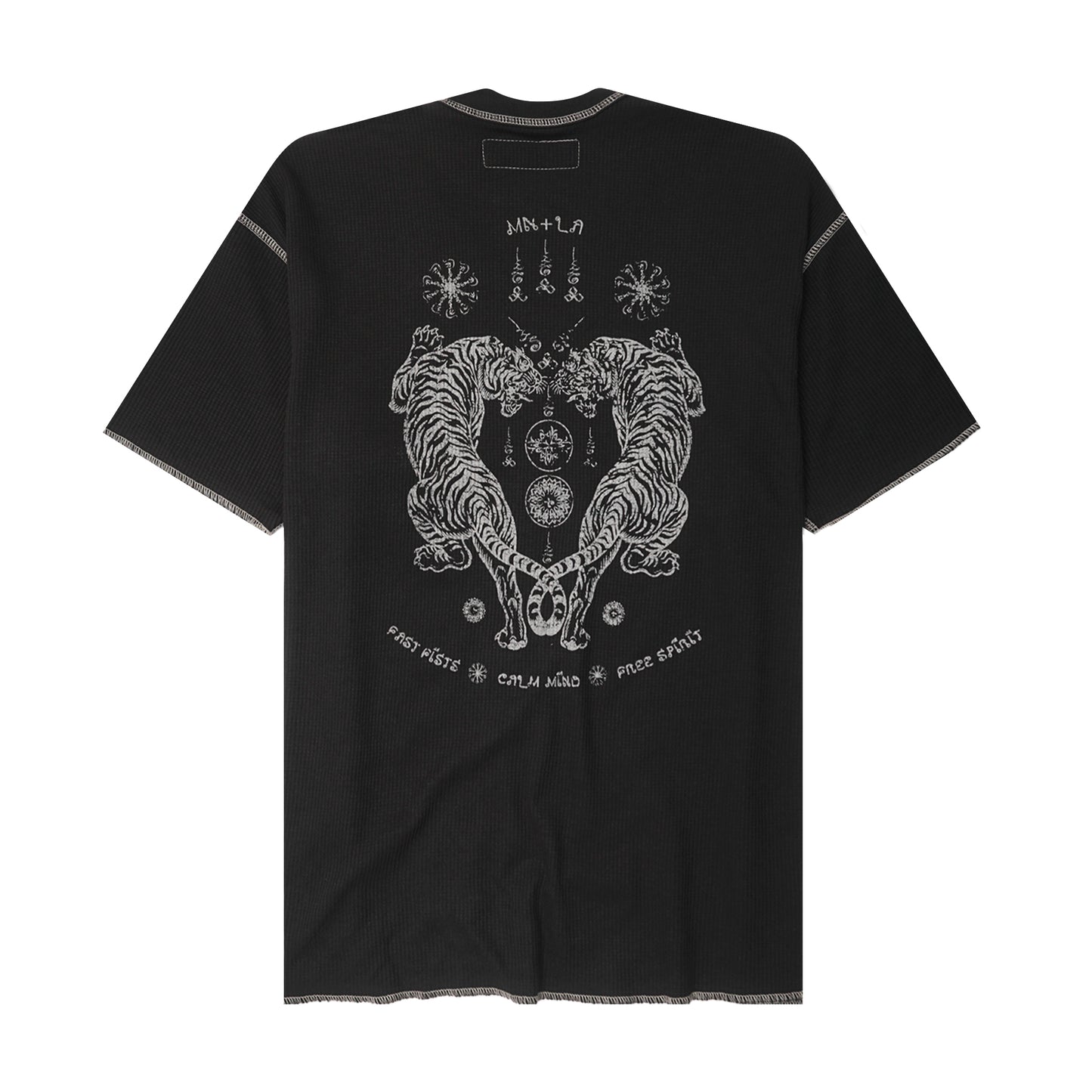 "FCF" WAFFLE TEE IN ANTHRACITE/WHITE