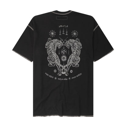 "FCF" WAFFLE TEE IN ANTHRACITE/WHITE