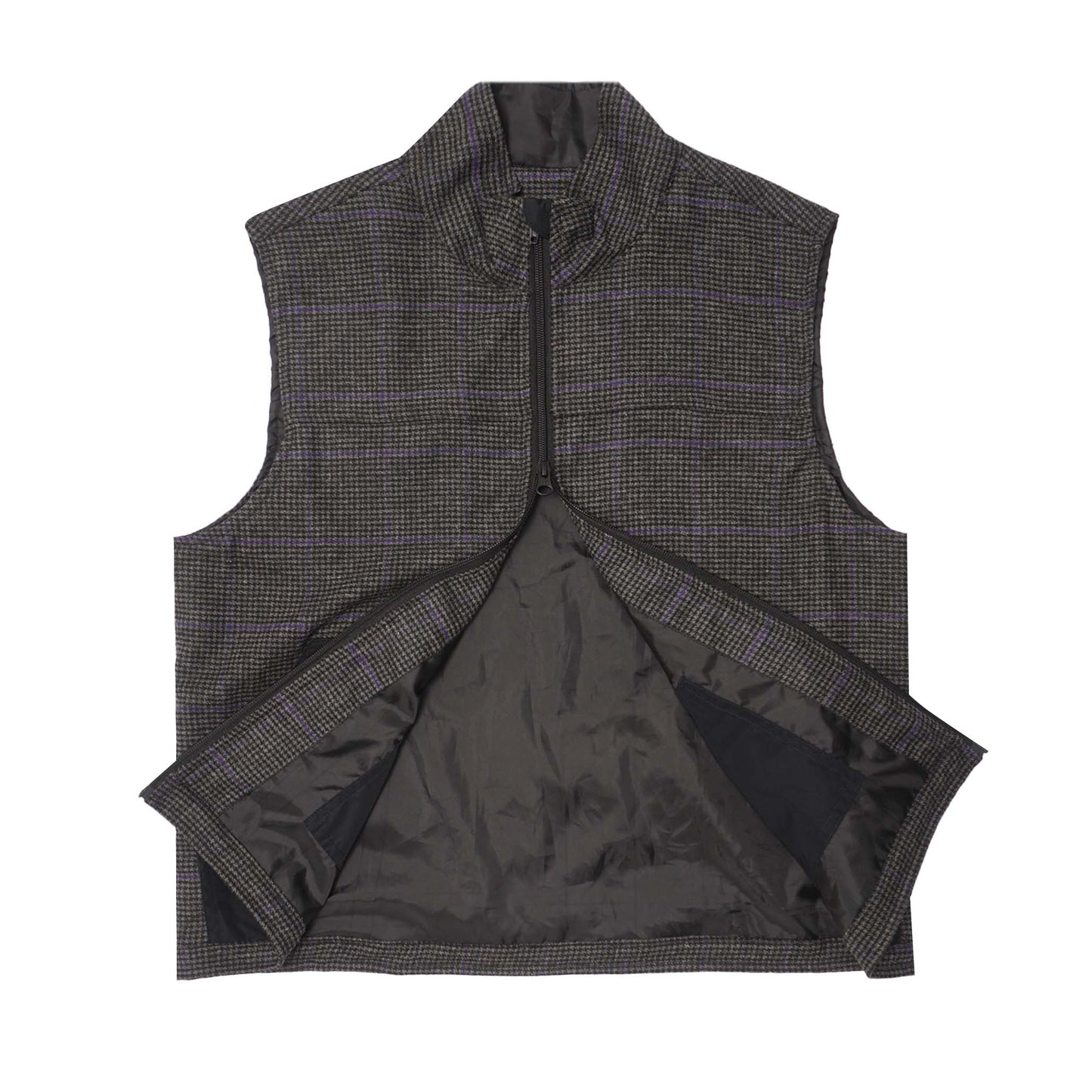 LAKESIDE VEST IN PIGEON PLAID