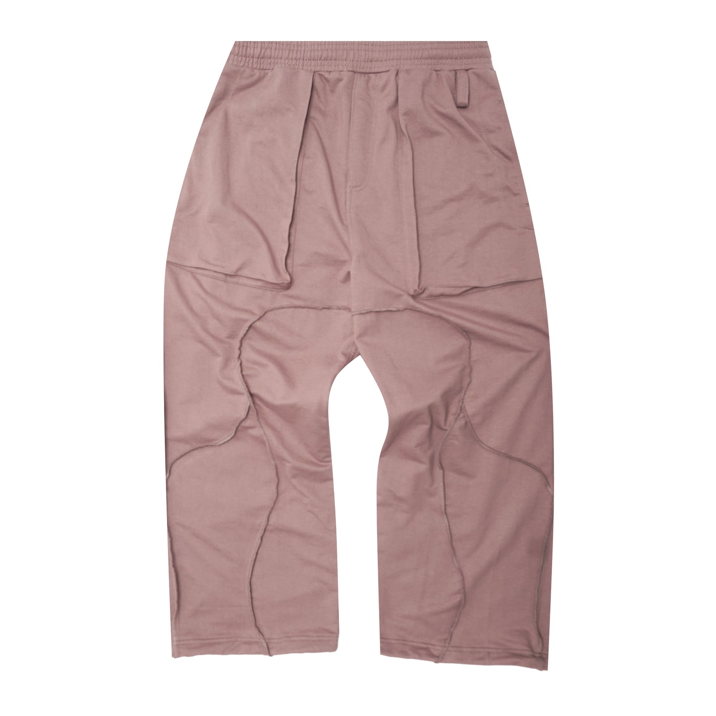 VEINS FRENCH TERRY PANTS IN MAUVE