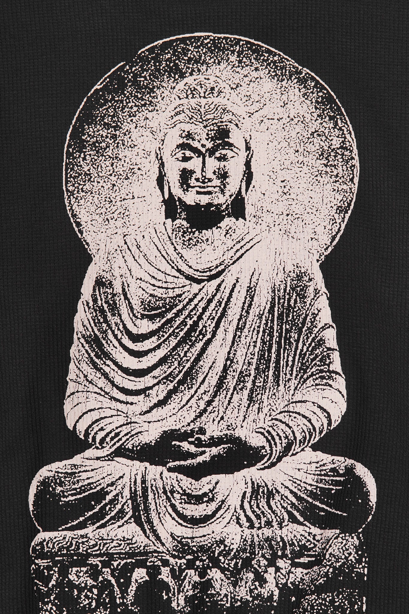 "THE ENLIGHTENED ONE" WAFFLE TEE IN ANTHRACITE