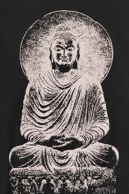 "THE ENLIGHTENED ONE" WAFFLE TEE IN ANTHRACITE
