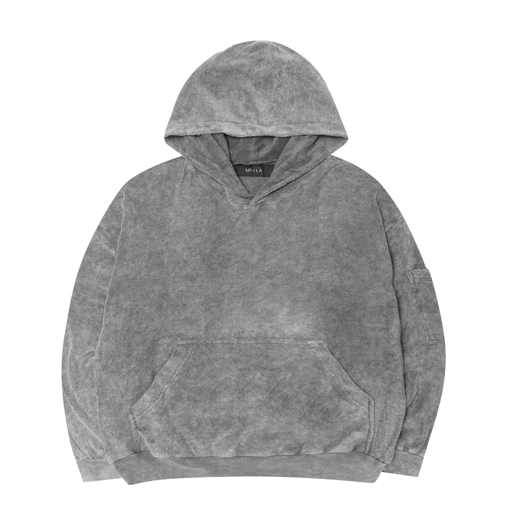 TOWEL VINTAGE HOODIE IN OWL GREY – MN+LA