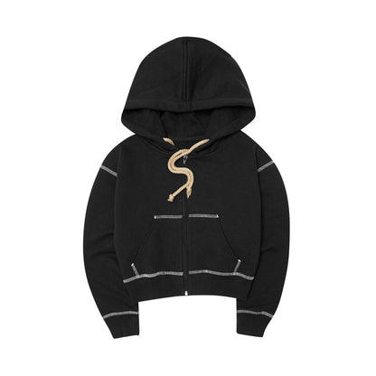 LITTLE HUMAN™ ZIP HOODIE IN ANTHRACITE