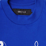"TAKE NO SHIT, DO NO HARM" TEE IN ELECTRIC BLUE