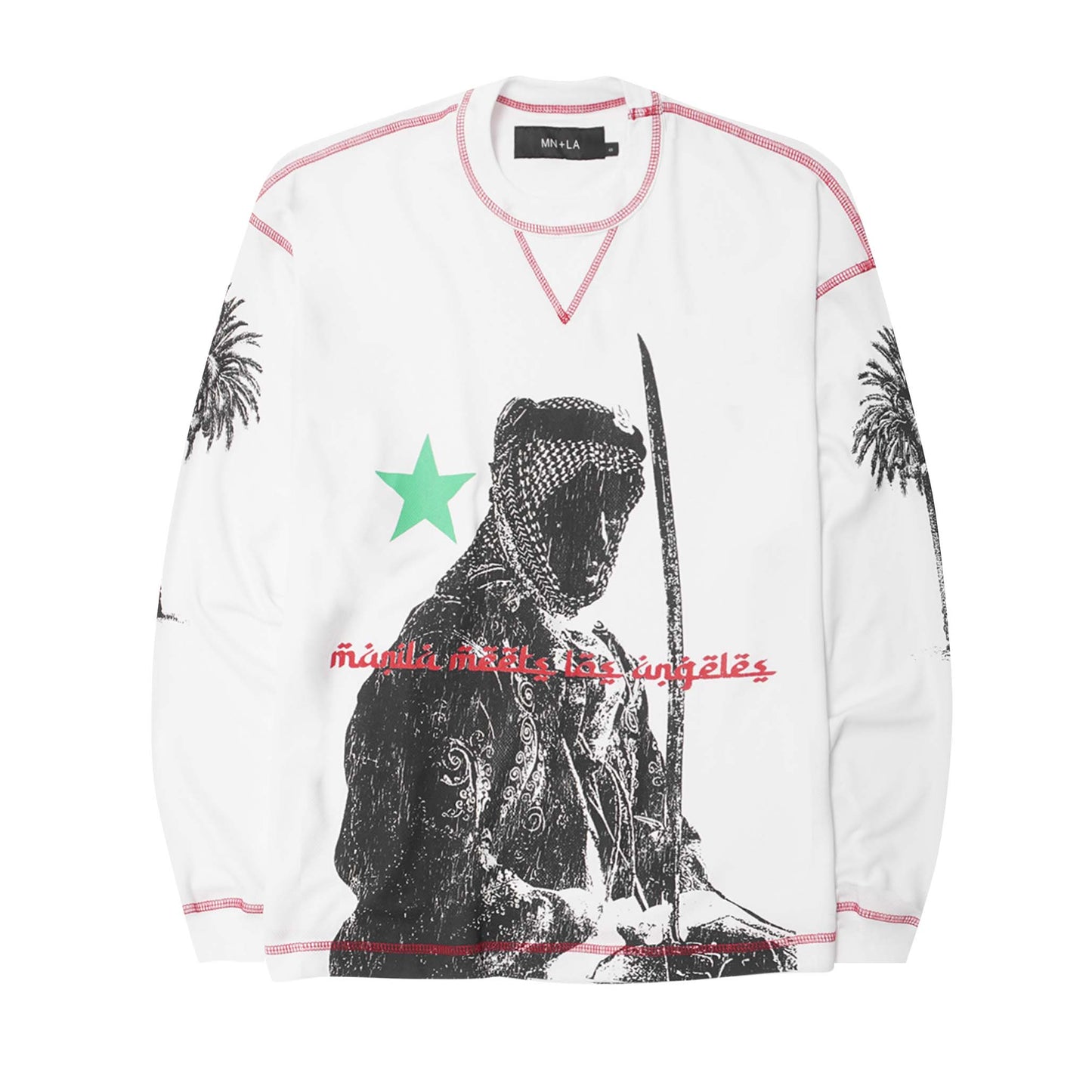 "DESERT PHANTOM" LONGSLEEVE TEE IN WHITE