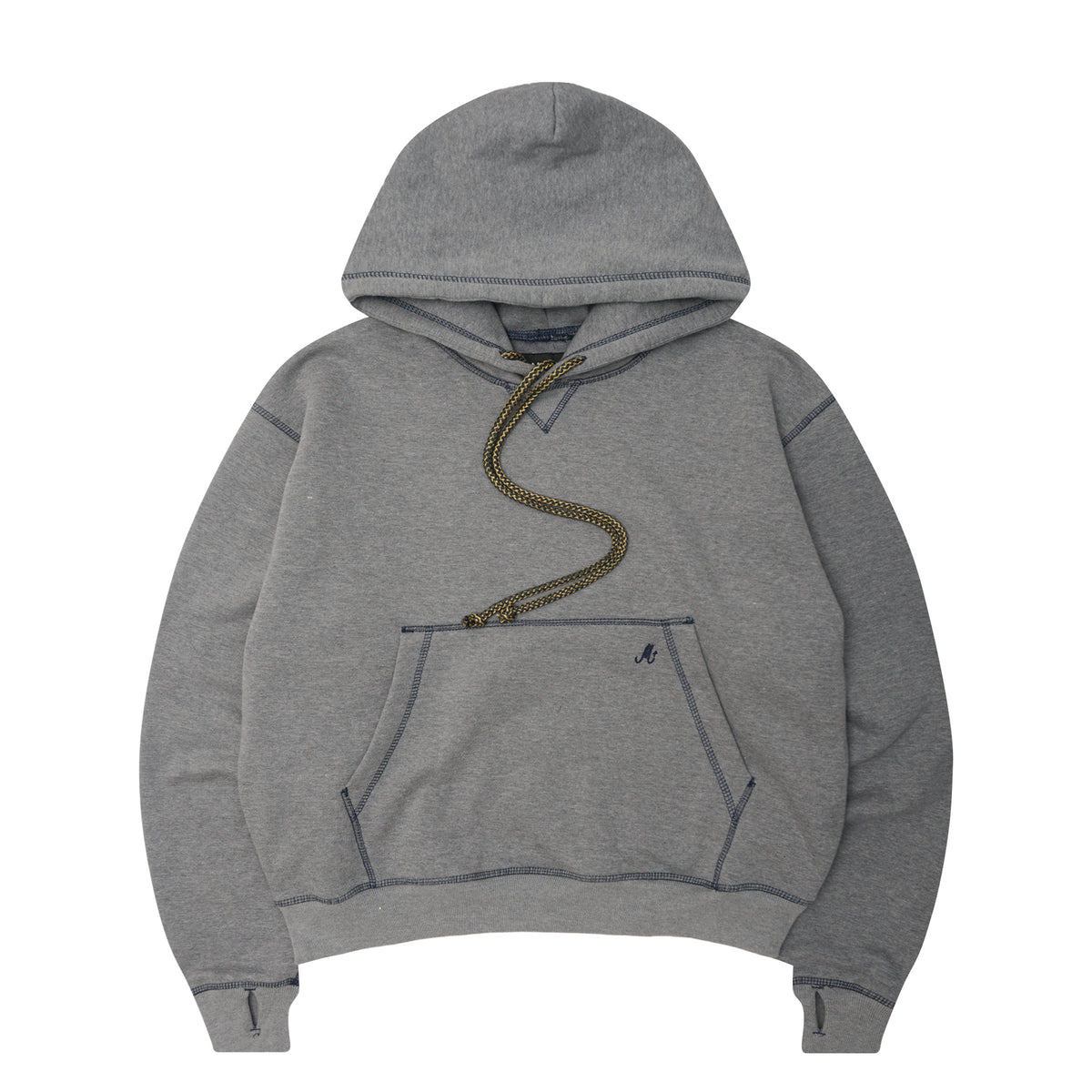M+ EXO™ HOODIE IN HEATHER GREY/NAVY