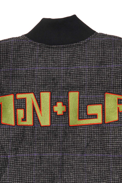 "THAI" BOMBER JACKET IN PIGEON PLAID/CITRON