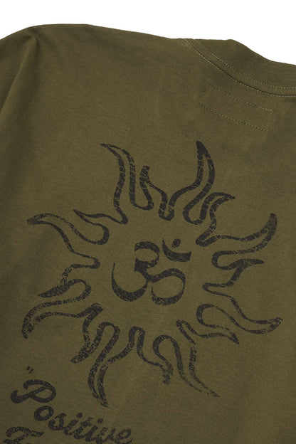 "POSITIVE FREQUENCIES" TEE IN OLIVE