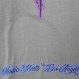 "CITY OF ANGELS" TEE IN HEATHER GREY