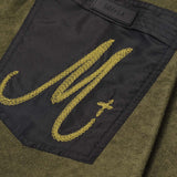 M+ TOWEL BOOTCUT PANTS IN OLIVE