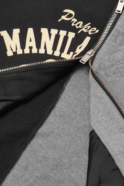 MN+LA™ SPLIT HOODIE IN ANTHRACITE/HEATHER GREY