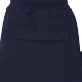 PLEATED CROPPED PANTS IN NAVY