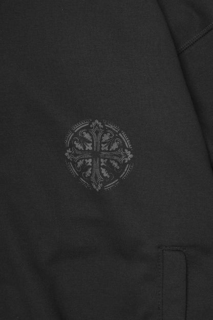 "IRON CROSS" HOODIE IN CAVIAR