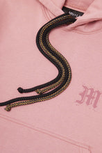 "M'$ SPECKS V2" CUTOFF HOODIE IN ROSE QUARTZ