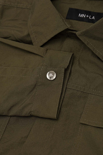 SHINOBI OVERSHIRT IN OLIVE
